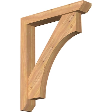 Ekena Millwork Westlake Slat Smooth Bracket w/ Offset Brace, Western Red Cedar, 5 1/2"W x 34"D x 40"H BKT0604X34X40WTL06SWR